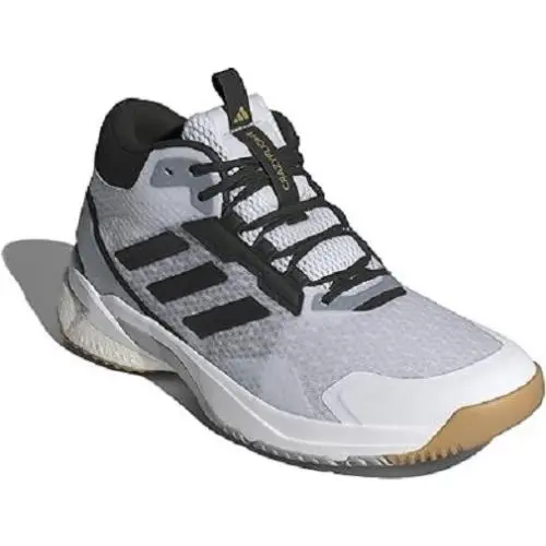 Adidas Crazyflight 5 Mid Top Indoor Sneakers Shoes White/black/grey Men`s 11M