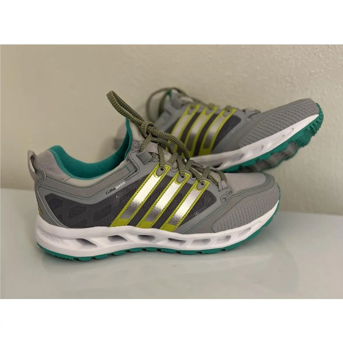 Adidas Clima Tempest Women Sneakers /performance Running Shoes Grey Green Sz 8.5