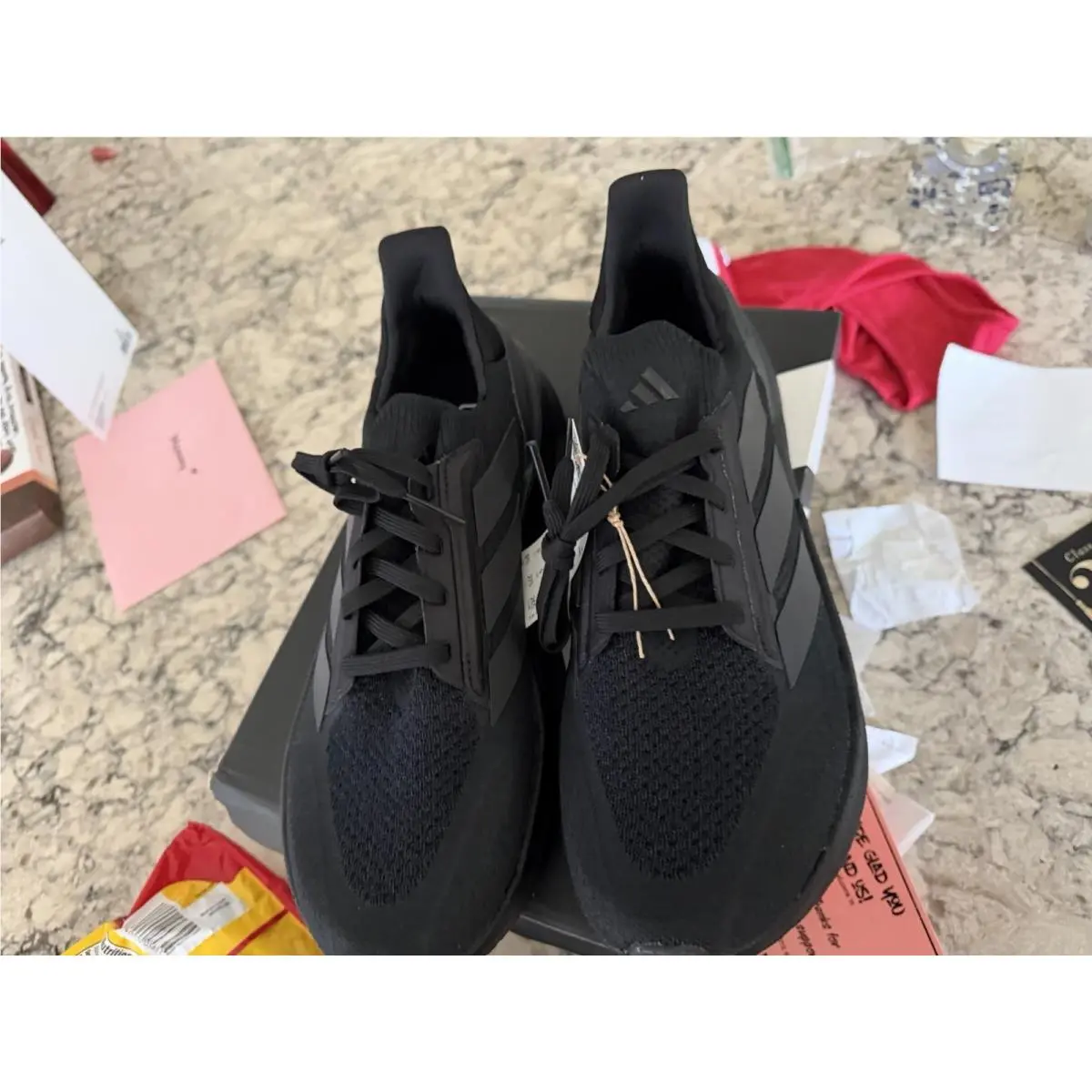 Adidas Ultra Boost 5X Size 9 1/2 Black Sneaker