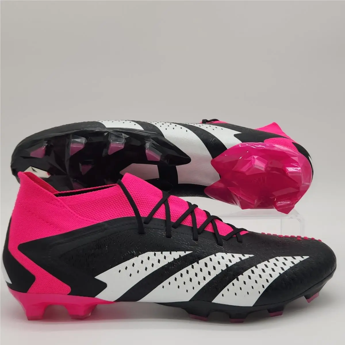 Mens Size 13 Adidas Predator Accuracy .1 AG Black Pink Cleats GW4624