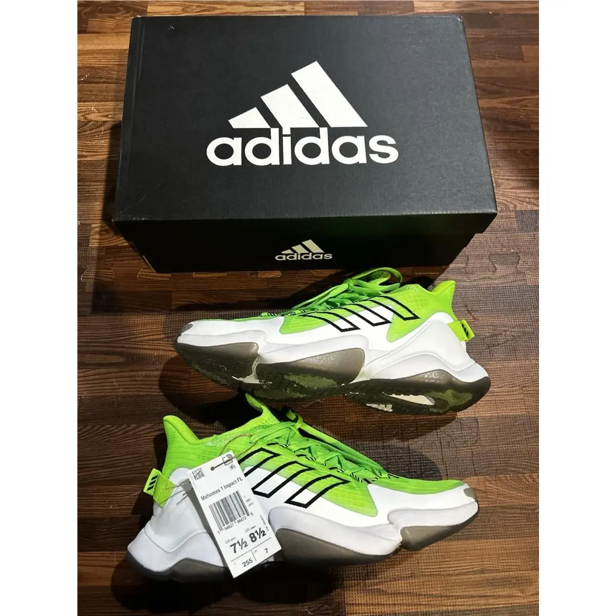 Adidas Mens Patrick Mahomes 1 Impact Flx Sneakers Solar Green Size 7.5