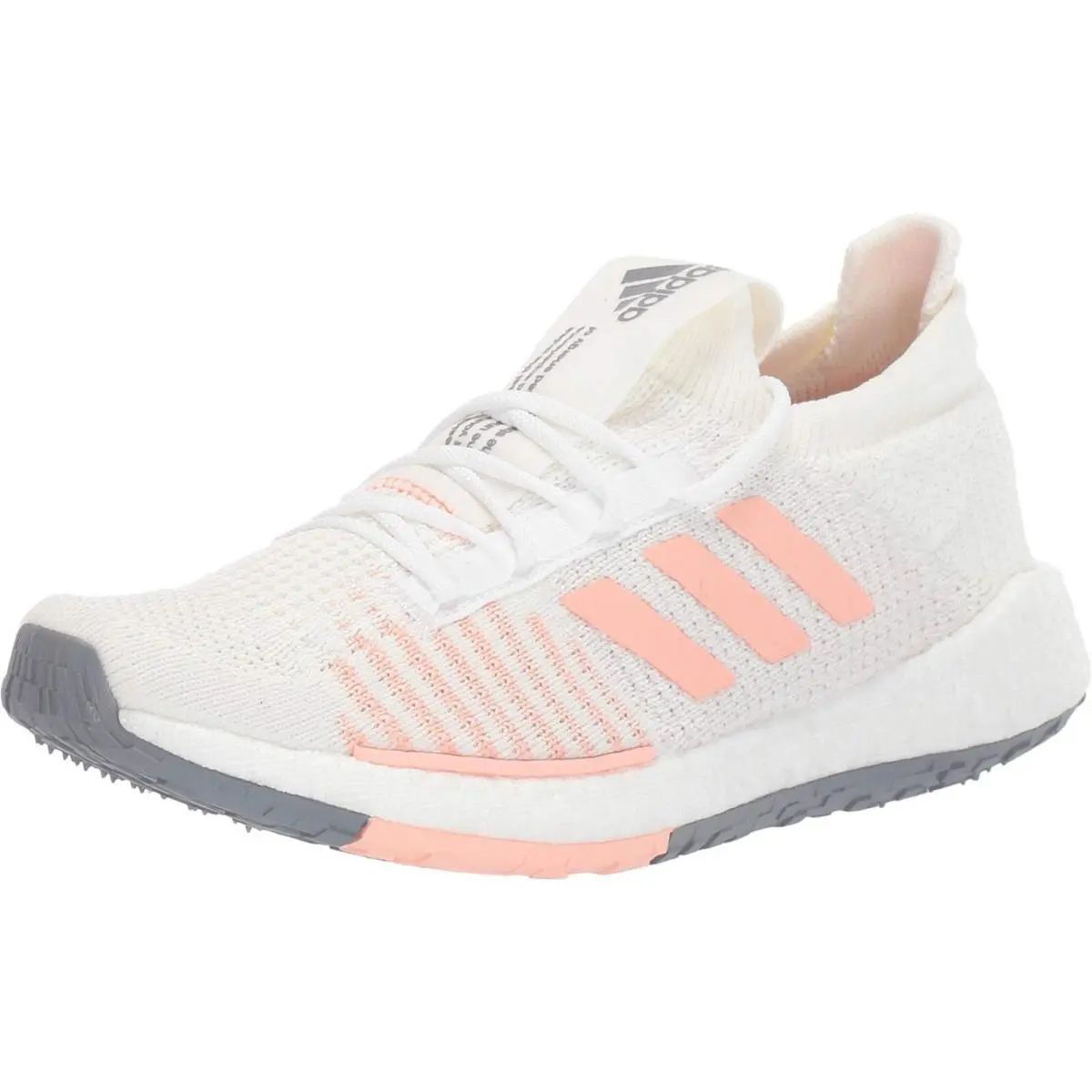 Adidas Women`s Pulseboost HD Running Shoes FU7341 White/pink Size 11.5