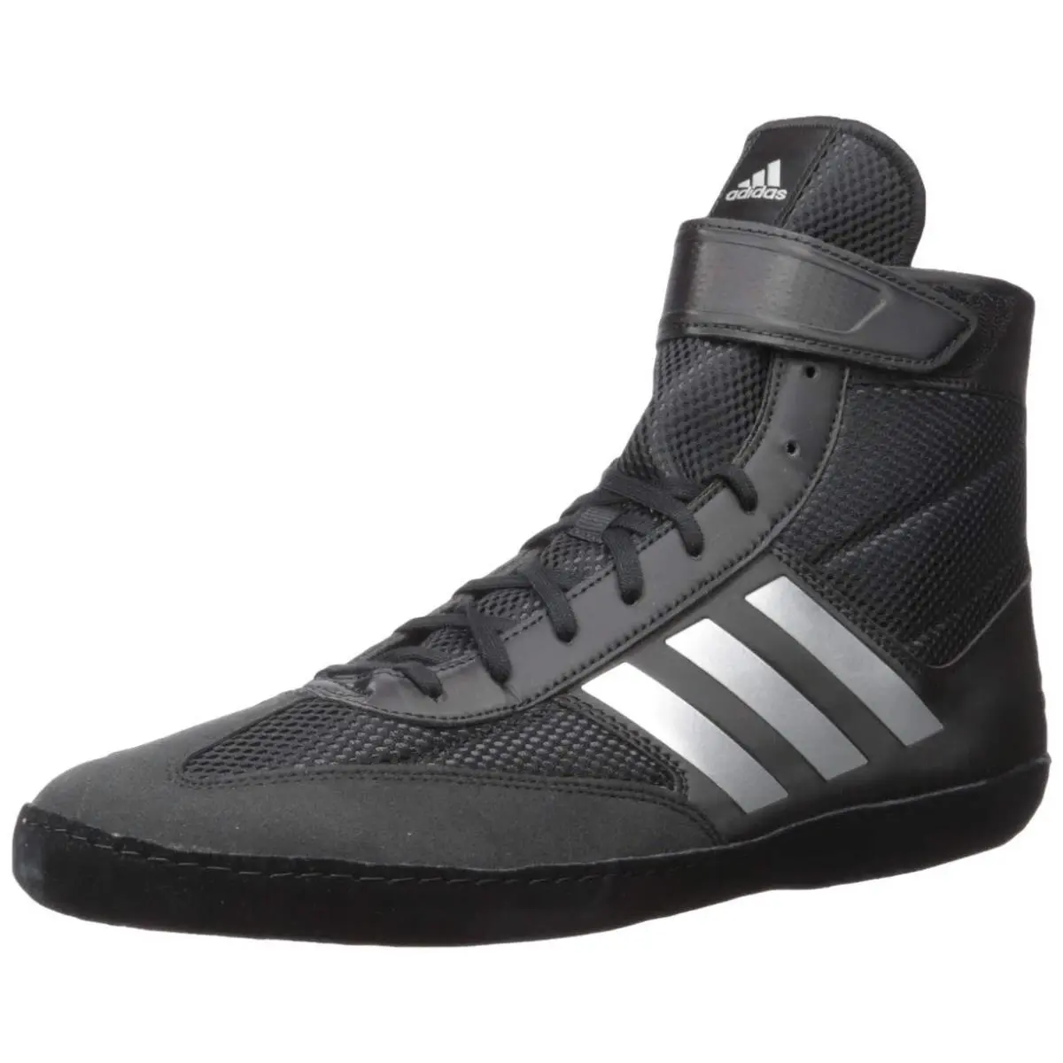 Adidas Combat Speed 5 Wrestling Shoes Black Silver Metallic Size 8.5