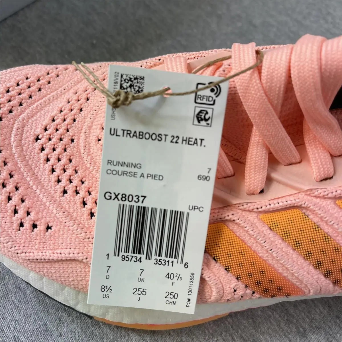 Adidas shoes - adidas UltraBoost 22 - UltraBoost - GX8037 - Light Flash Orange (UPC: 195734353116) 5