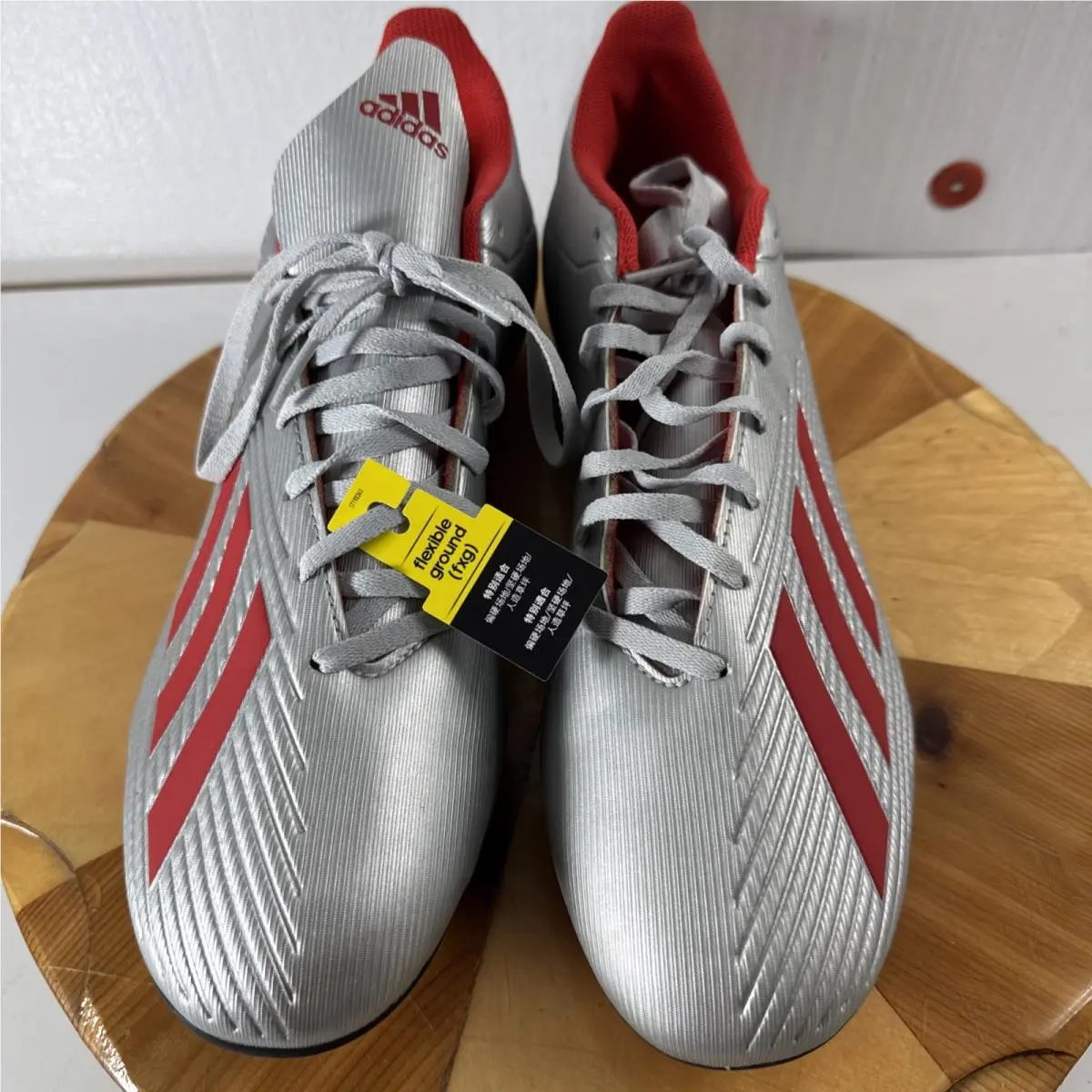 Men’s Size 13 Adidas X 19.1 FG F35315 Silver/red Soccer Cleats Tote3