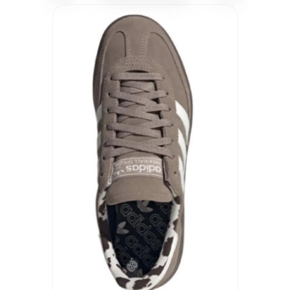 Adidas Women’s Size 10 Handball Spezial Chalky Brown Cow Print