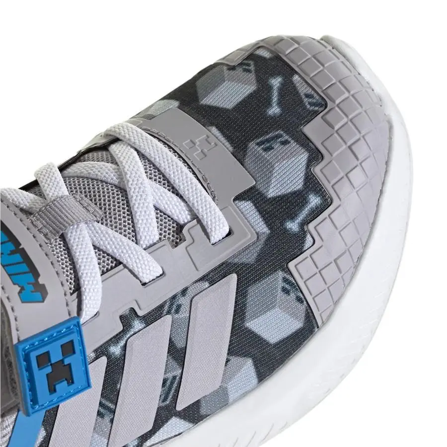 Adidas shoes - ADIDAS MINECRAFT FORTARRUN - MINECRAFT FORTARRUN - (Minecraft) Grey/Blue - JR1933 3
