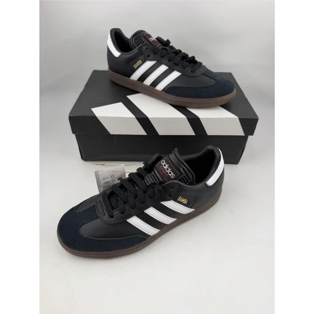 Adidas Unisex Samba Black Indoor Running Shoes Sneakers - M-6 1/2 W-7 1/2