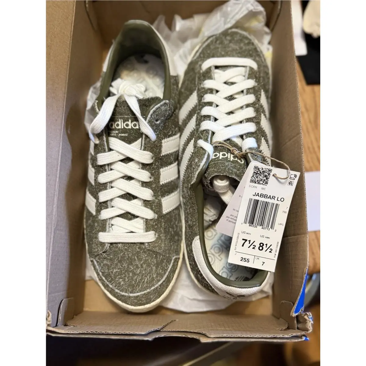 Size 7.5 - Adidas Jabbar Lo Olive Strata