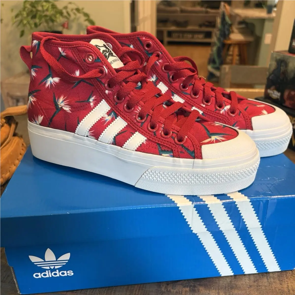 Adidas Nizza Platform Mid x Thebe Magugu Birds Of Paradise 2022 Women’s 8 GY9561