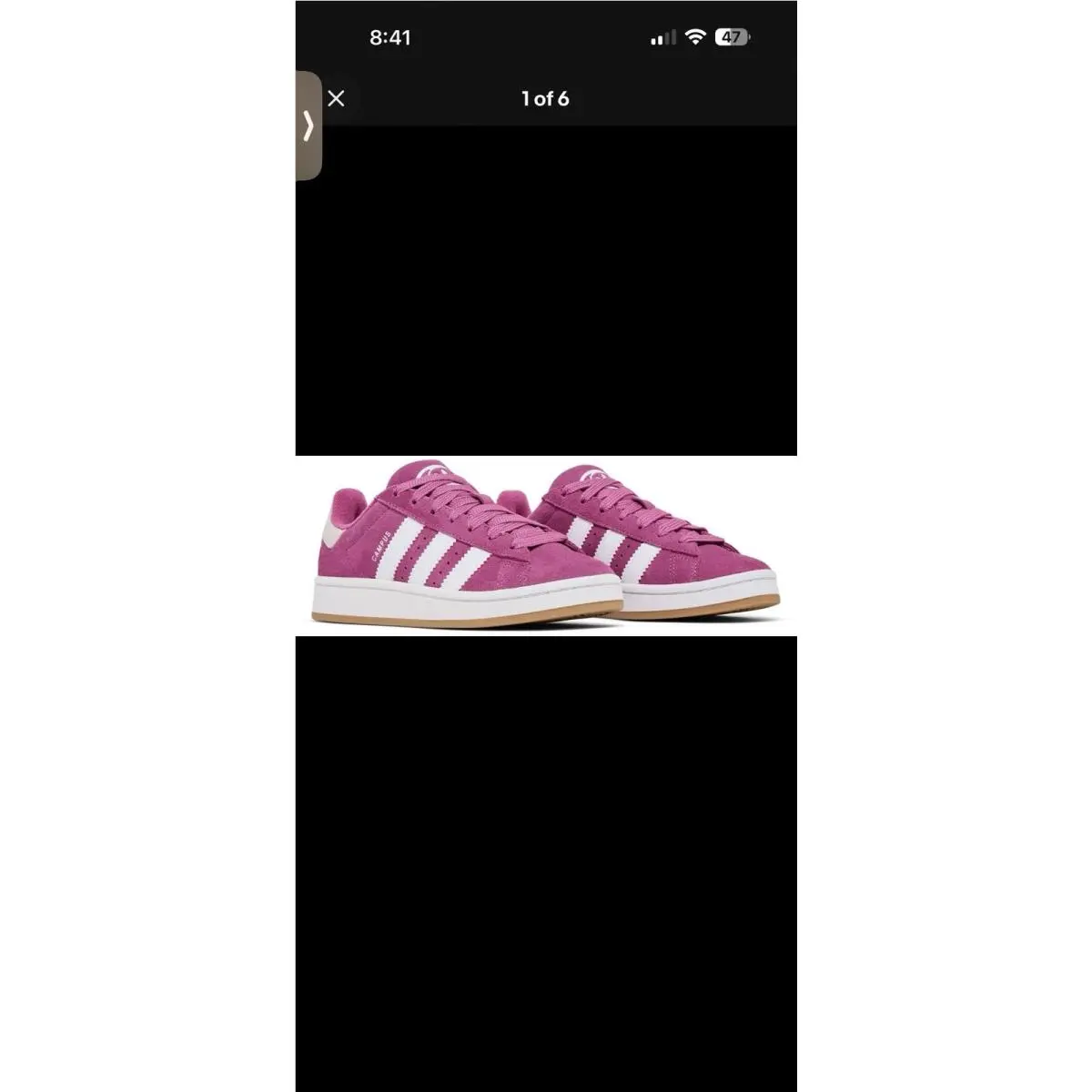 Adidas Big Kid 6.5 Campus 00s Semi Lucid Fuchsia/white/gum IG9156