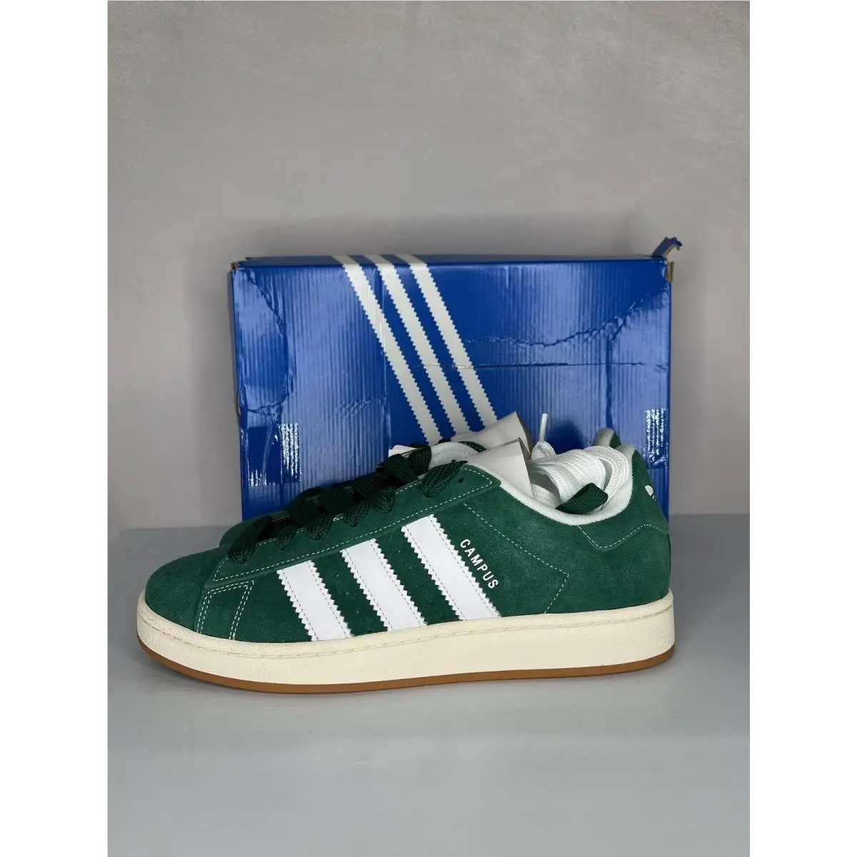 Adidas Campus 00s Mens 11.5 Green White Gum Sole Sneakers HQ3472