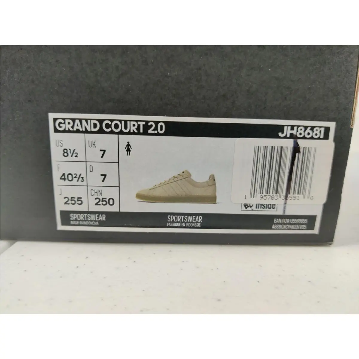 Adidas shoes - adidas Grand Court - Grand Court - jh8681 - cream (UPC: 195703355516) 9