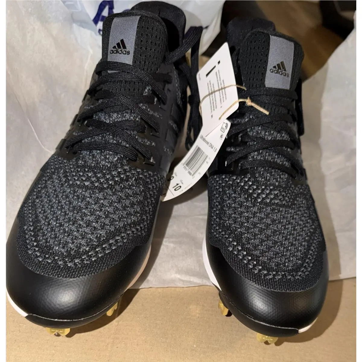 Size 9 Adidas Ultraboost 1.0 Dna Metal Baseball Cleats Men`s IH5206
