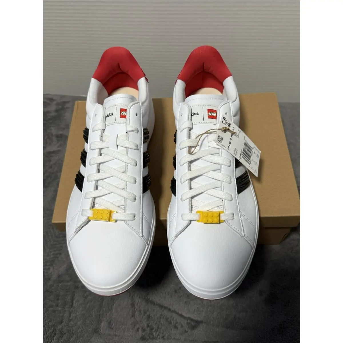 Adidas Lego Grand Court 2.0 Black Red Men`s Sz 11.5