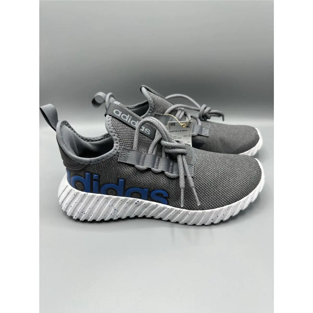 Adidas Kaptir 3.0 Wide Grey /blue Mens Size 9 Athletic Shoes Sneakers
