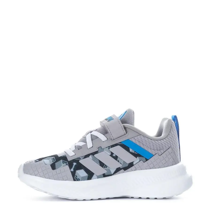 Adidas Minecraft Fortarrun Low Sneakers Unisex Men SZ 7/8.5 Women Grey Blue