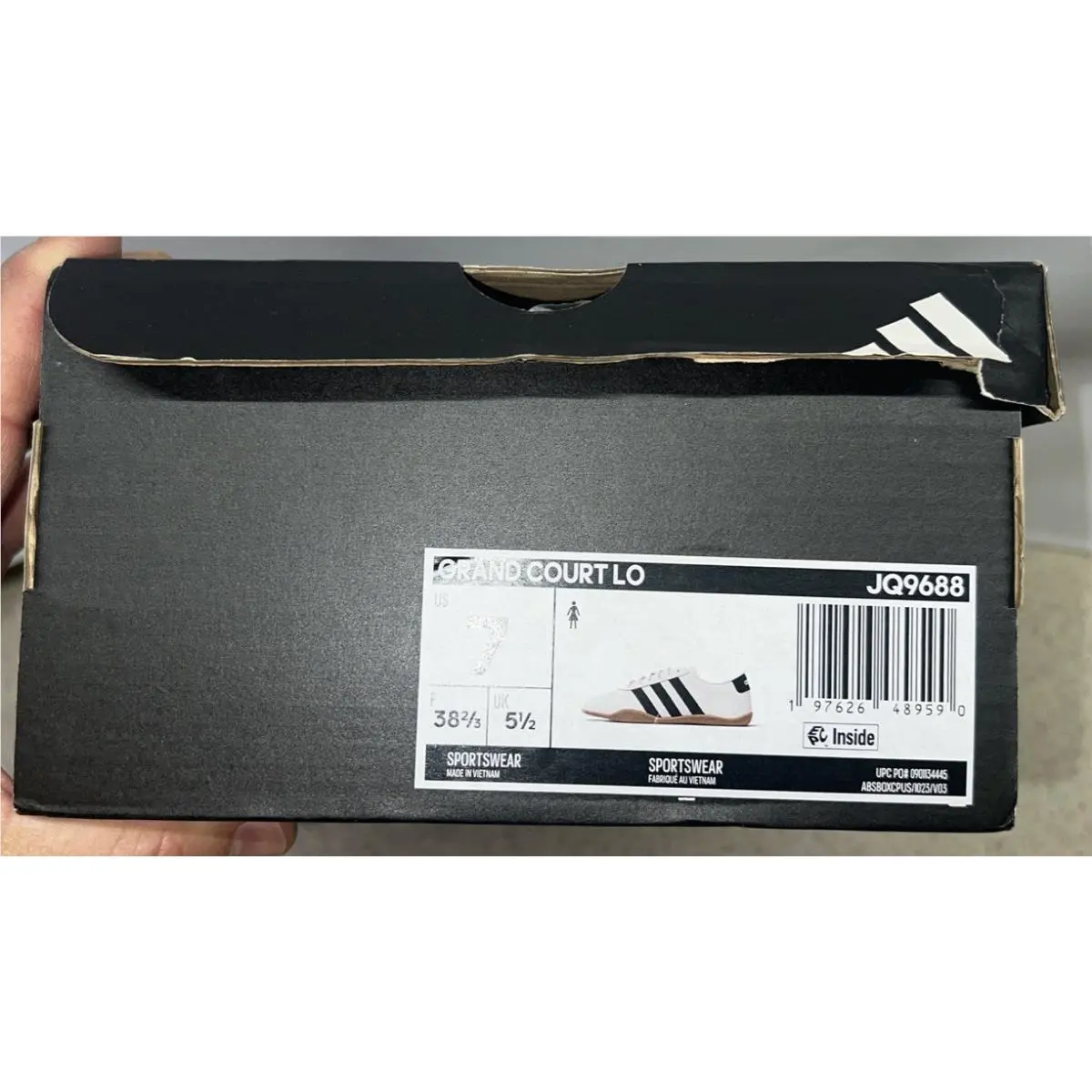 Adidas shoes - adidas Grand Court - Grand Court - JQ9688 - White/Black (UPC: 0197626489590) 9