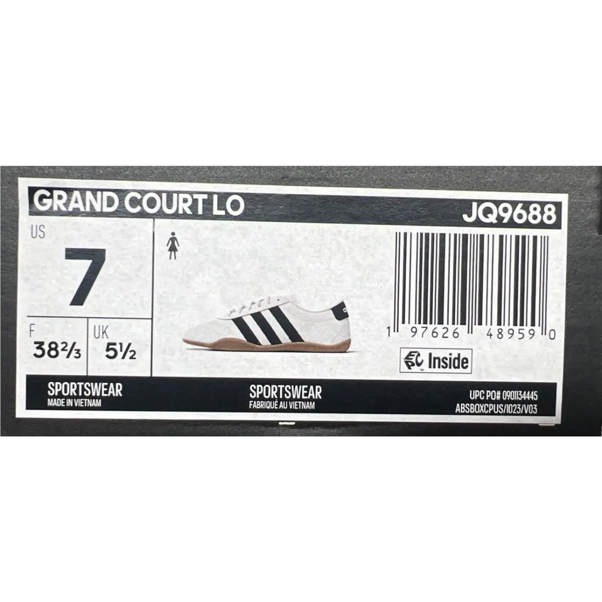 Adidas shoes - adidas Grand Court - Grand Court - JQ9688 - White/Black (UPC: 0197626489590) 10