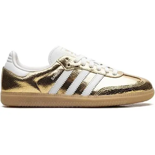 Adidas. Samba OG Women’s Sneakers Size 7.5 Cracked Metallic Gold