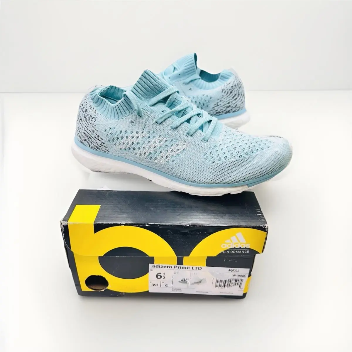 Adidas Adizero Prime Ltd Running Shoes Aqua/white/black AQ0201 Youth Size 6.5