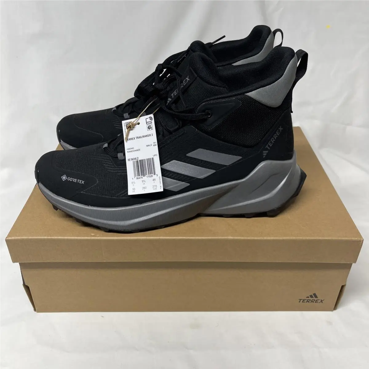 Adidas Terrex Trailmaker 2 Mid GT Gore-tex Black Hiking Shoes Men`s US 10