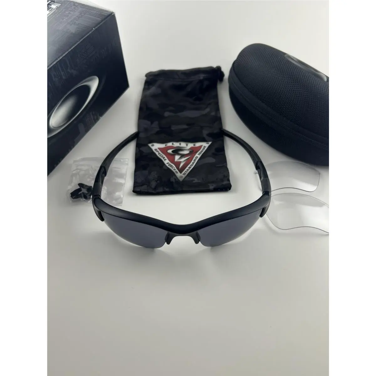 Oakley Flak Jacket 1.0 Array Matte Black Grey+clear Xlj 53-065 Standard Issue
