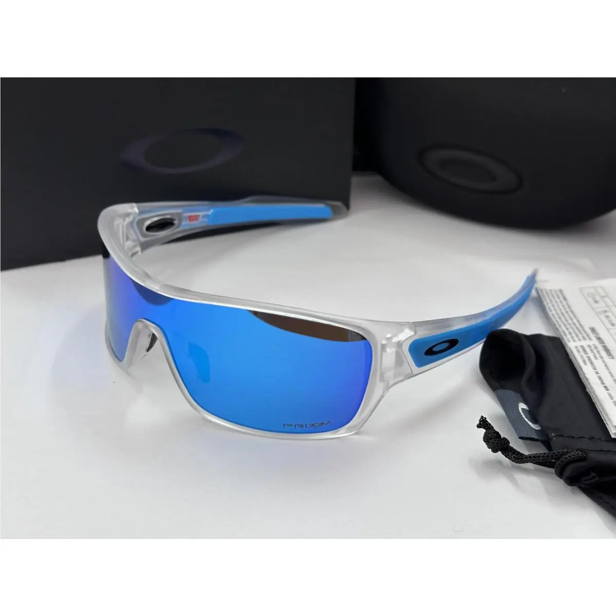Oakley Turbine Rotor Sunglasses Clear Frames/blue Prizm Lenses