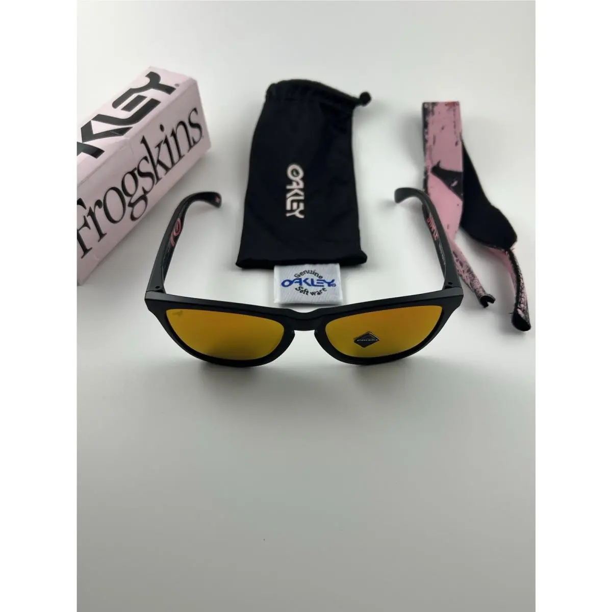 Oakley Frogskins Staple Matte Black Prizm Ruby Pink Pigeon OO9013-K755 Supreme