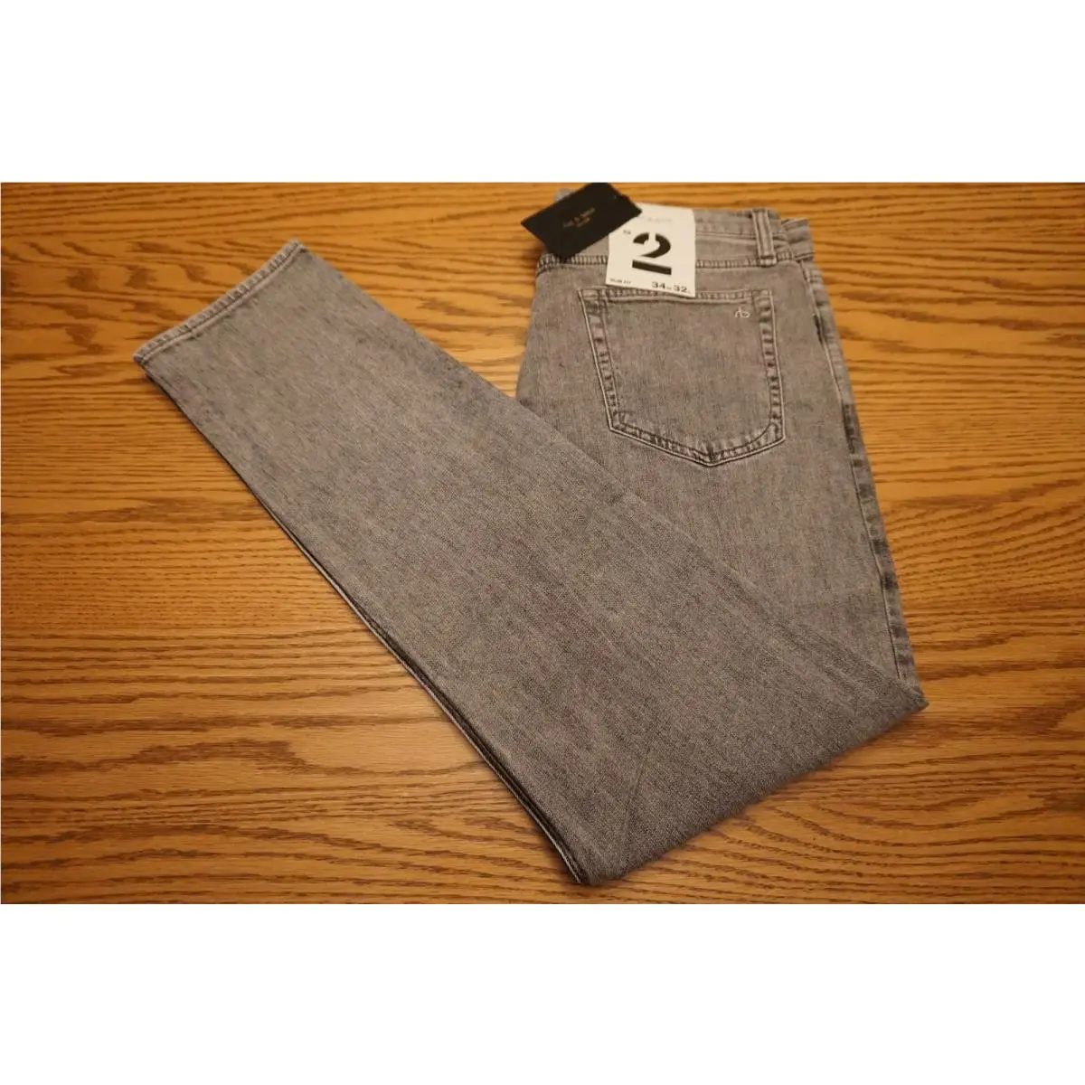 Men`s Rag Bone York Jeans Multiple Sizes Fit 2 Slim Stockbridge Gray