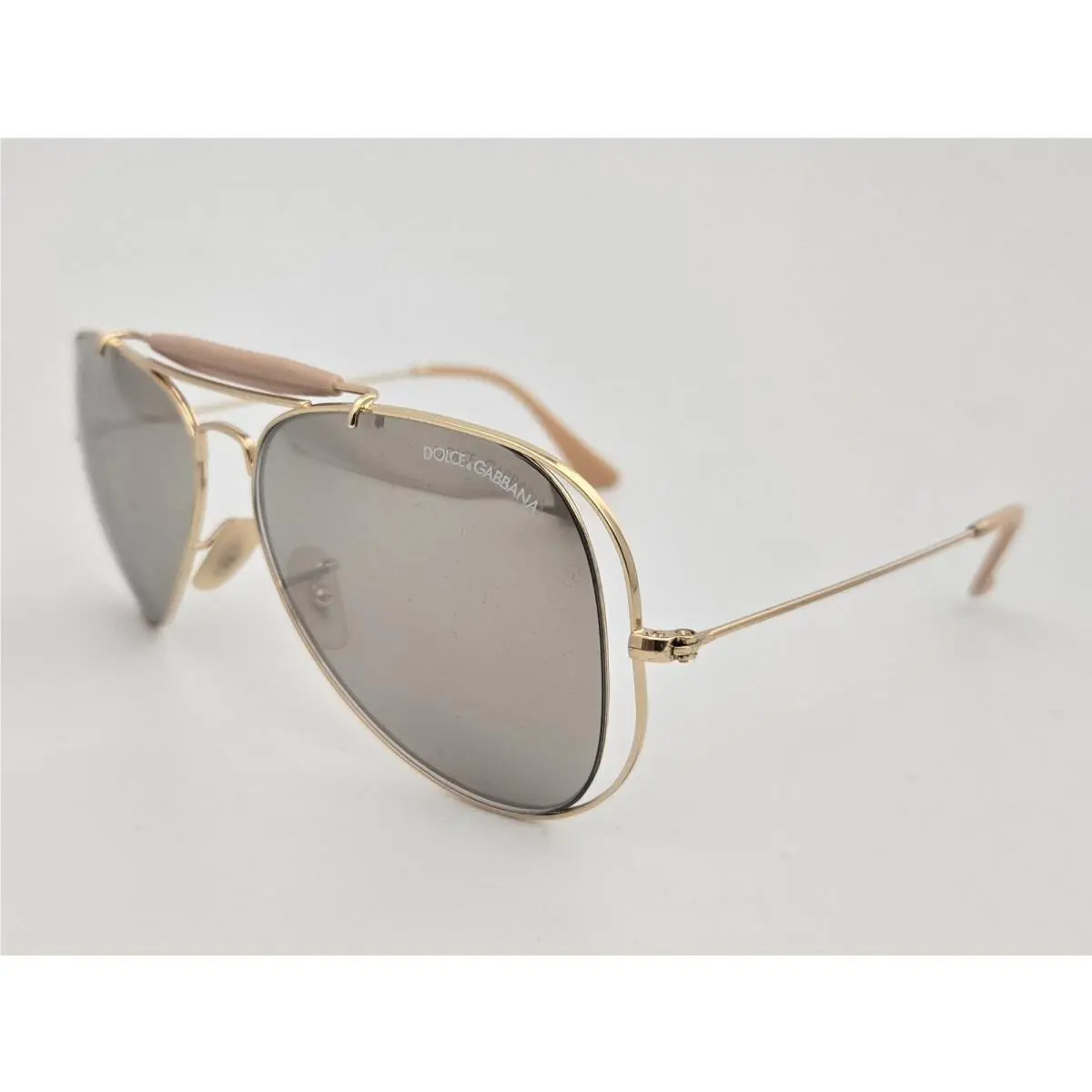 Ray-ban Dolce Gabbana Sunglasses 3029M Color White Gold Size 58 Aviator