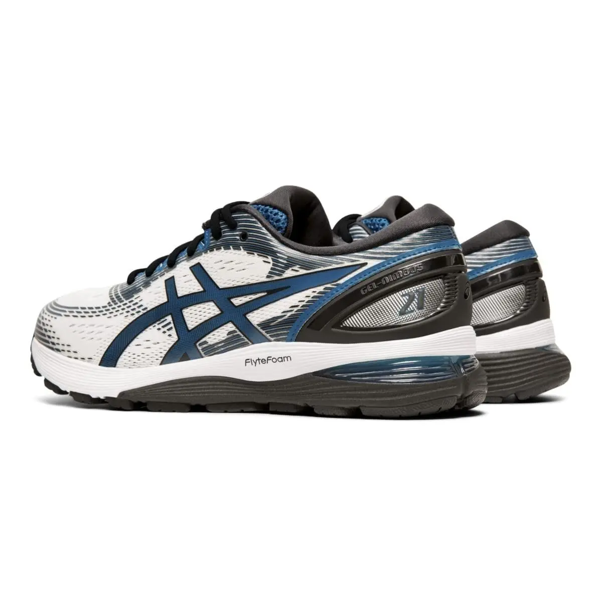 Asics Gel-nimbus 21 Men`s Running Shoes White/deep Sapphire