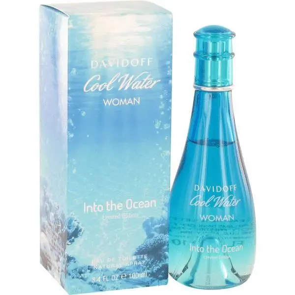 Cool Water Into The Ocean Zino Davidoff 3.4 oz / 100 ml Edt Women Spray