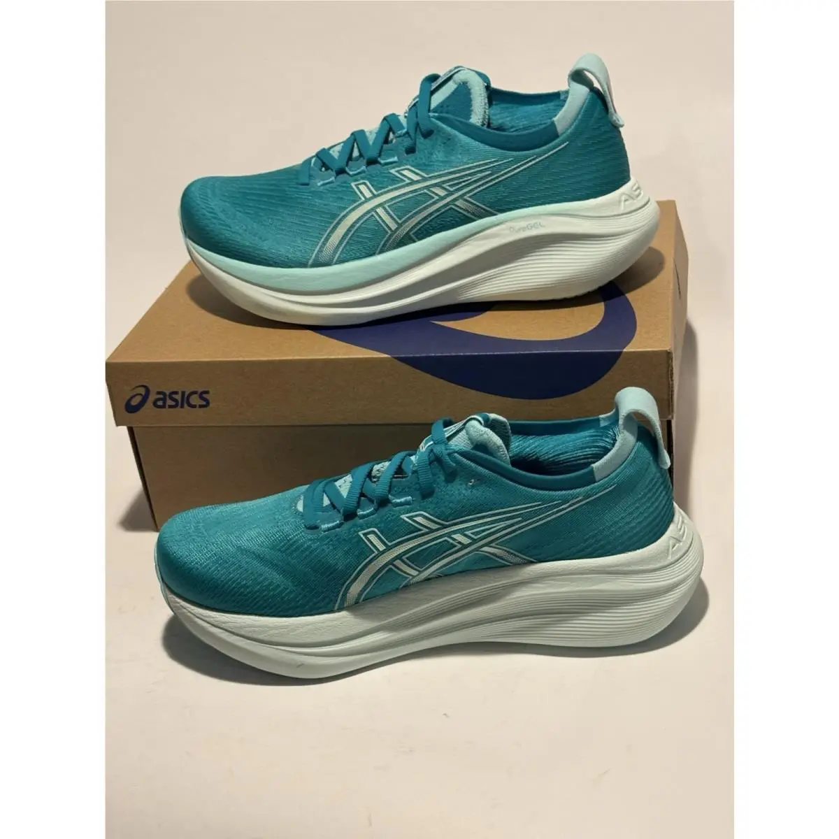 Asics Gel Nimbus 27 Wave Teal W - 1012B753-400 Size 8