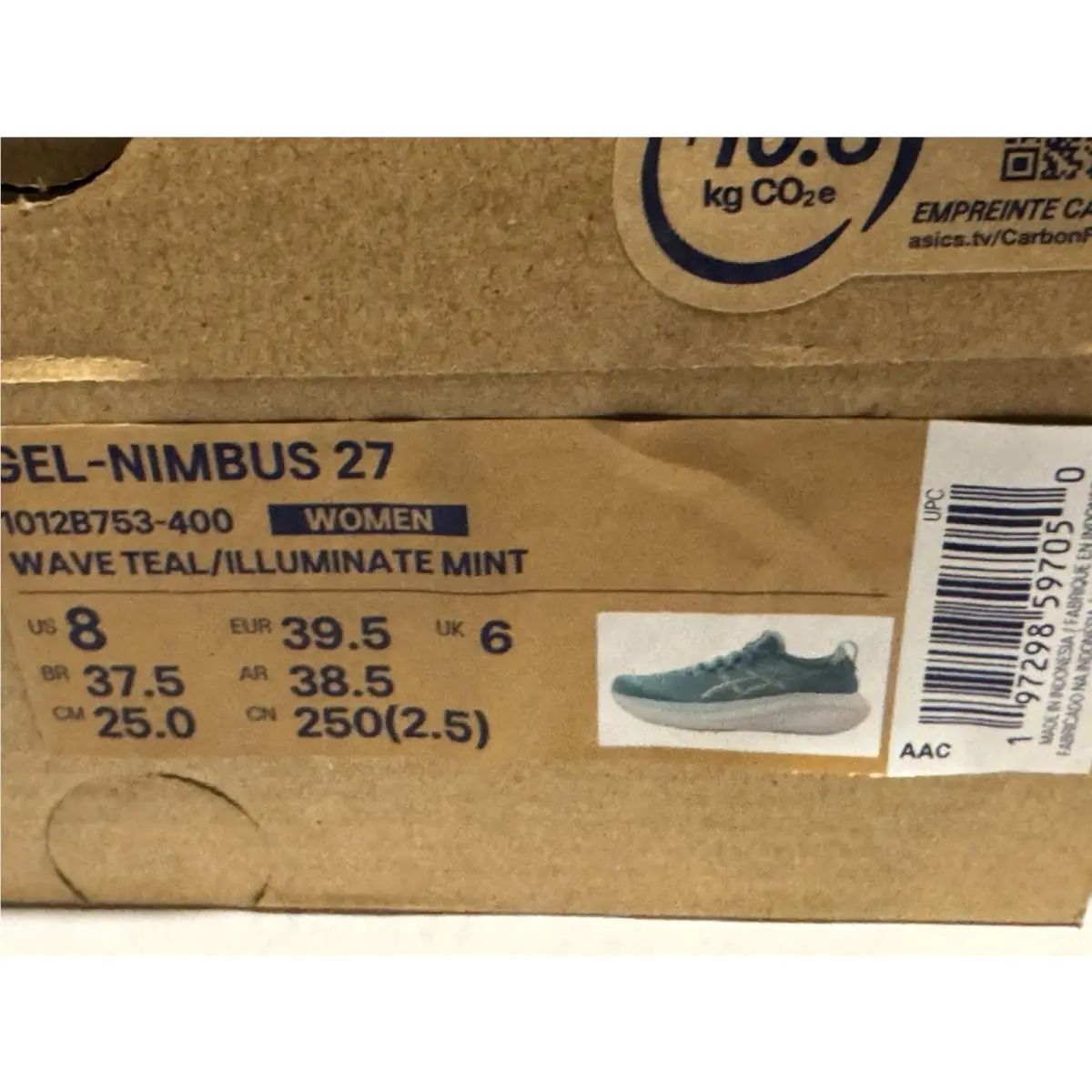 Asics shoes - ASICS Gel Nimbus 27 - Gel Nimbus - 1012B753-400 - Teal 0