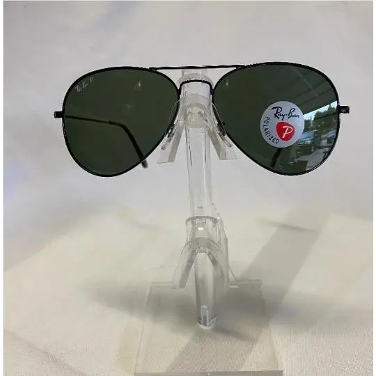 Ray Ban 3025 002/58 Black Classic Aviator Sunglasses Polarized 58 mm