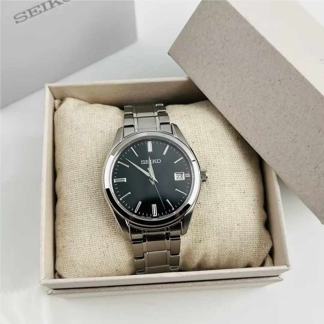 Seiko Essentials SUR311 Black Dial Stainless Steel Men Quartz Watch 40.2mm