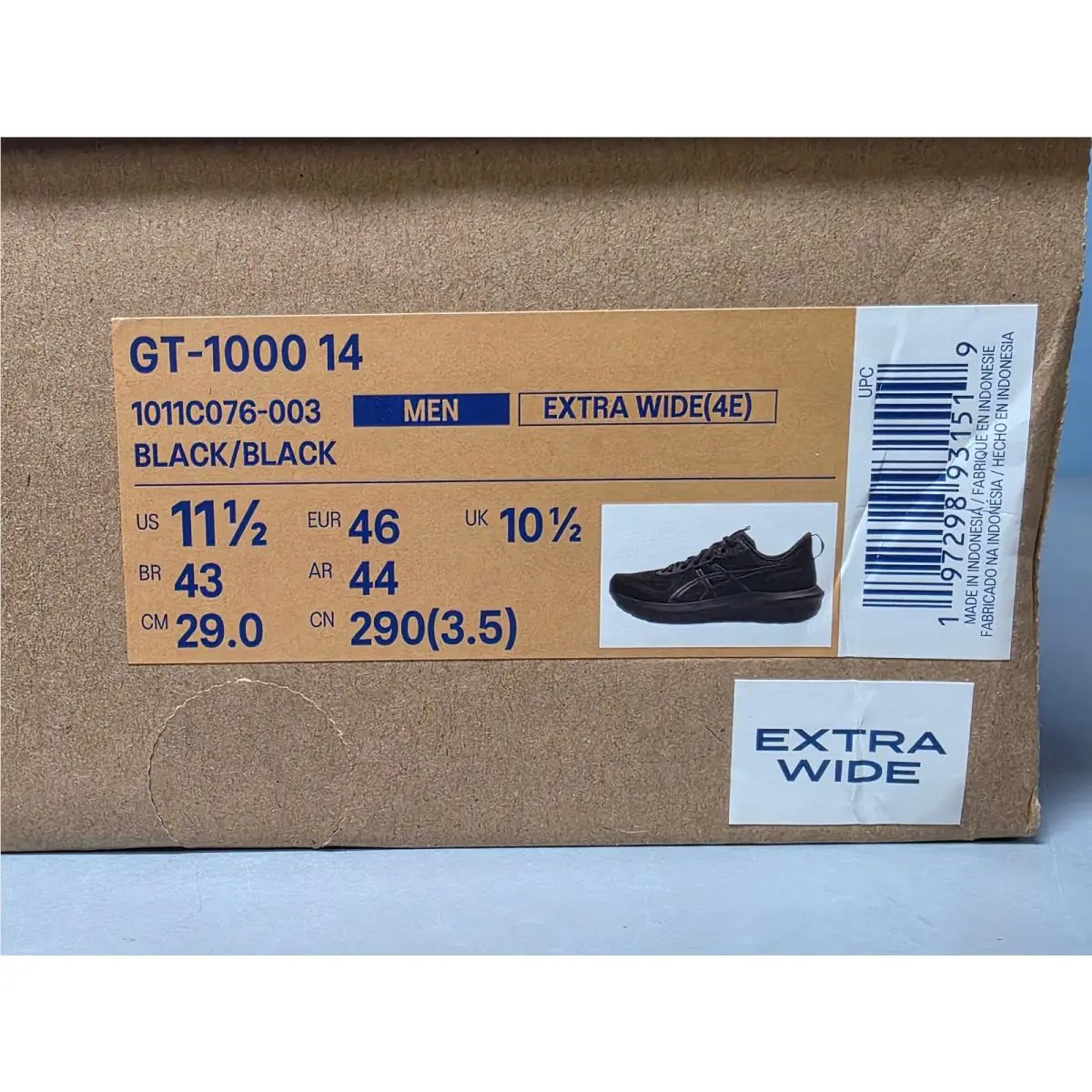 Asics shoes - ASICS GT-1000 4 - GT-1000 14 - Black (UPC: 197298931519) 0