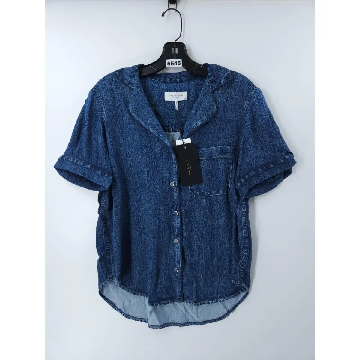 Rag Bone Miramar Slink Short Sleeve Lounge Shirt Women`s - York Size Small