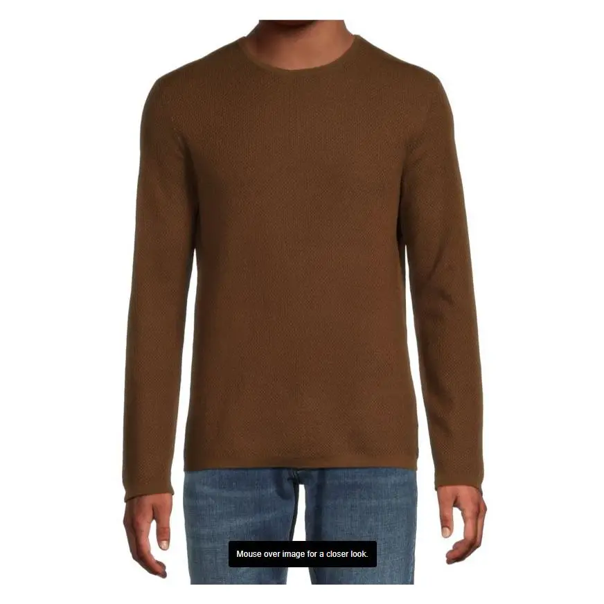 Rag Bone Sweater Mens Small Brown Pullover Wool Blend Knit Bennet Crew