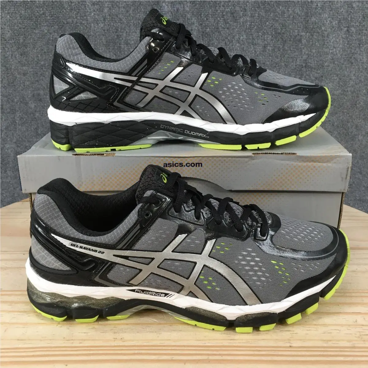 Asics Gel-kayano 22 Running Shoes Mens 10 4E Lace Up Sneakers Low Top Gray