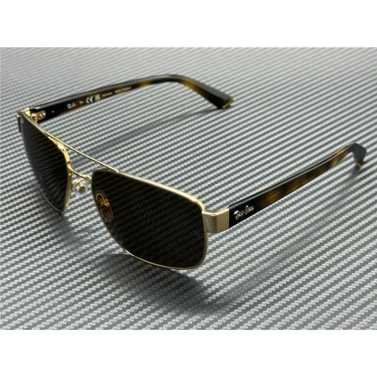 Ray Ban RB3663 001 57 Arista Gold B-15 Brown Polarized Unisex 60 mm Sunglasses