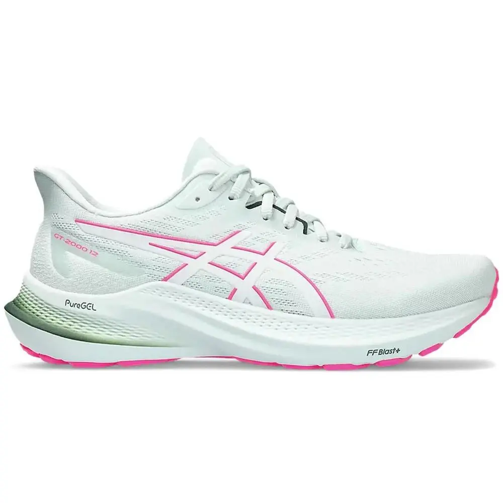 Asics Women`s GT-2000 12 Running Shoes 7.5 Us-wide Pure Aqua/white
