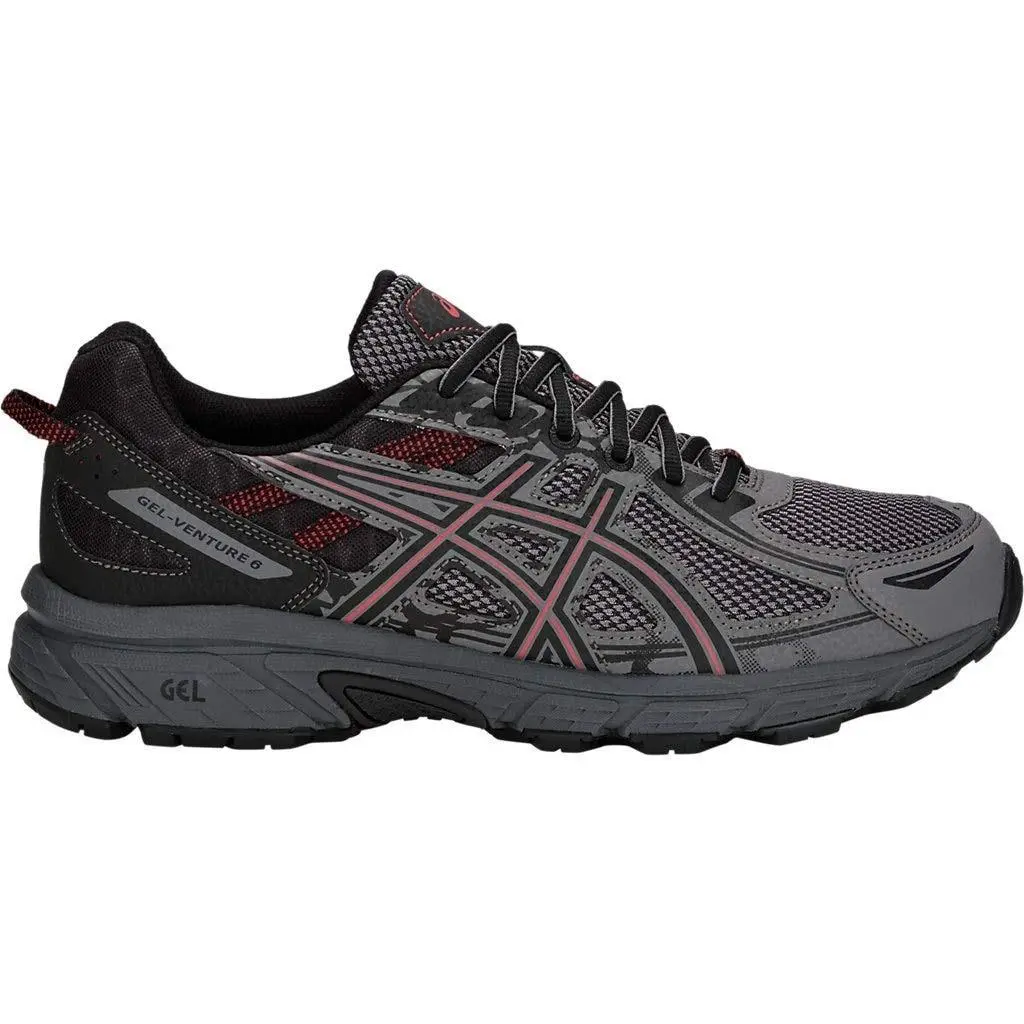 Asics Men`s Gel-venture 6 Trail Walking Shoes 1 1.5 US Carbon/cayenne Rare