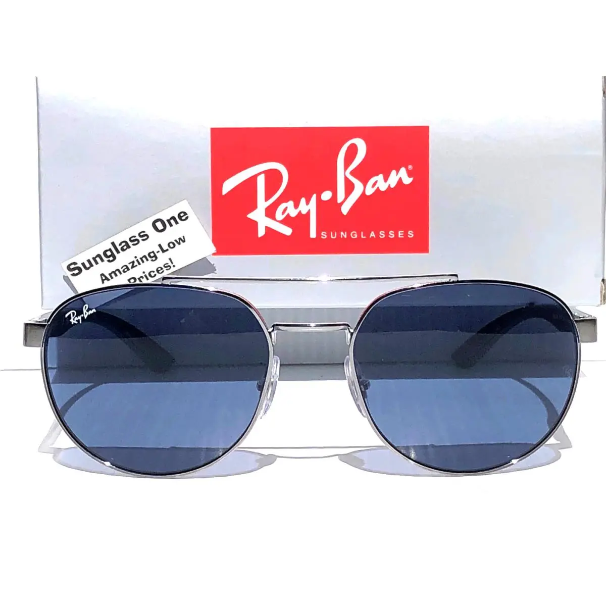 Ray Ban Gunmetal Pilot UV Protective Dark Blue Lens Sunglass RB 3736 004/80