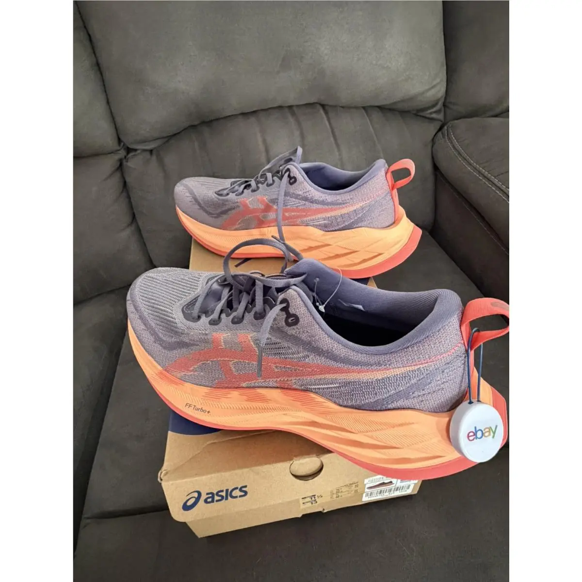 Size 11.5 - Asics Superblast 2 Greyish Purple Coral Reef