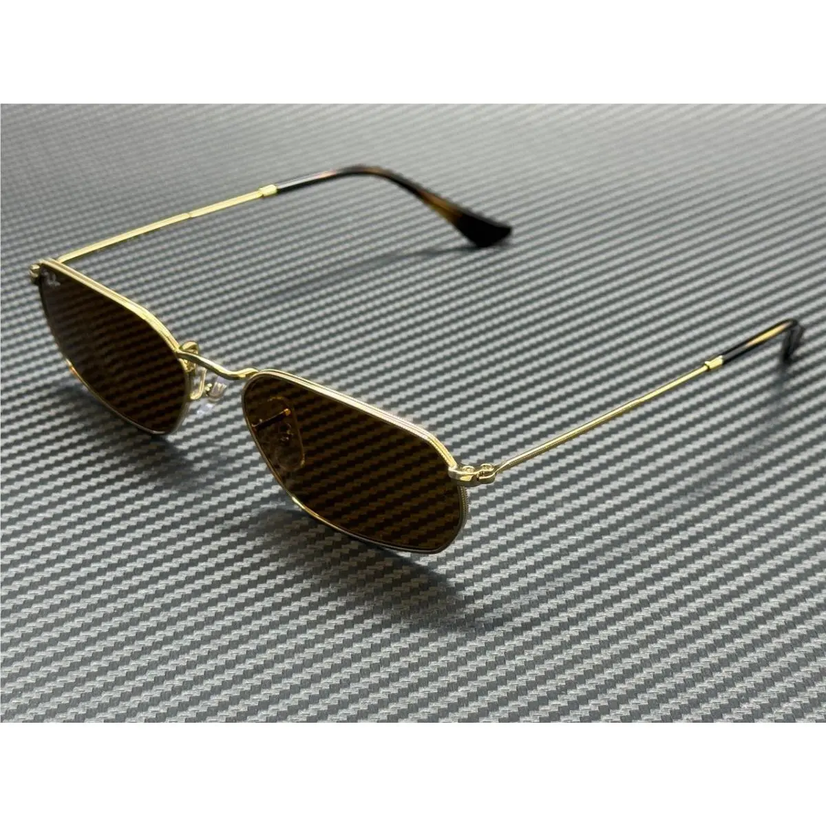 Ray Ban RB3947 001 33 Arista Gold Brown Unisex 57 mm Sunglasses