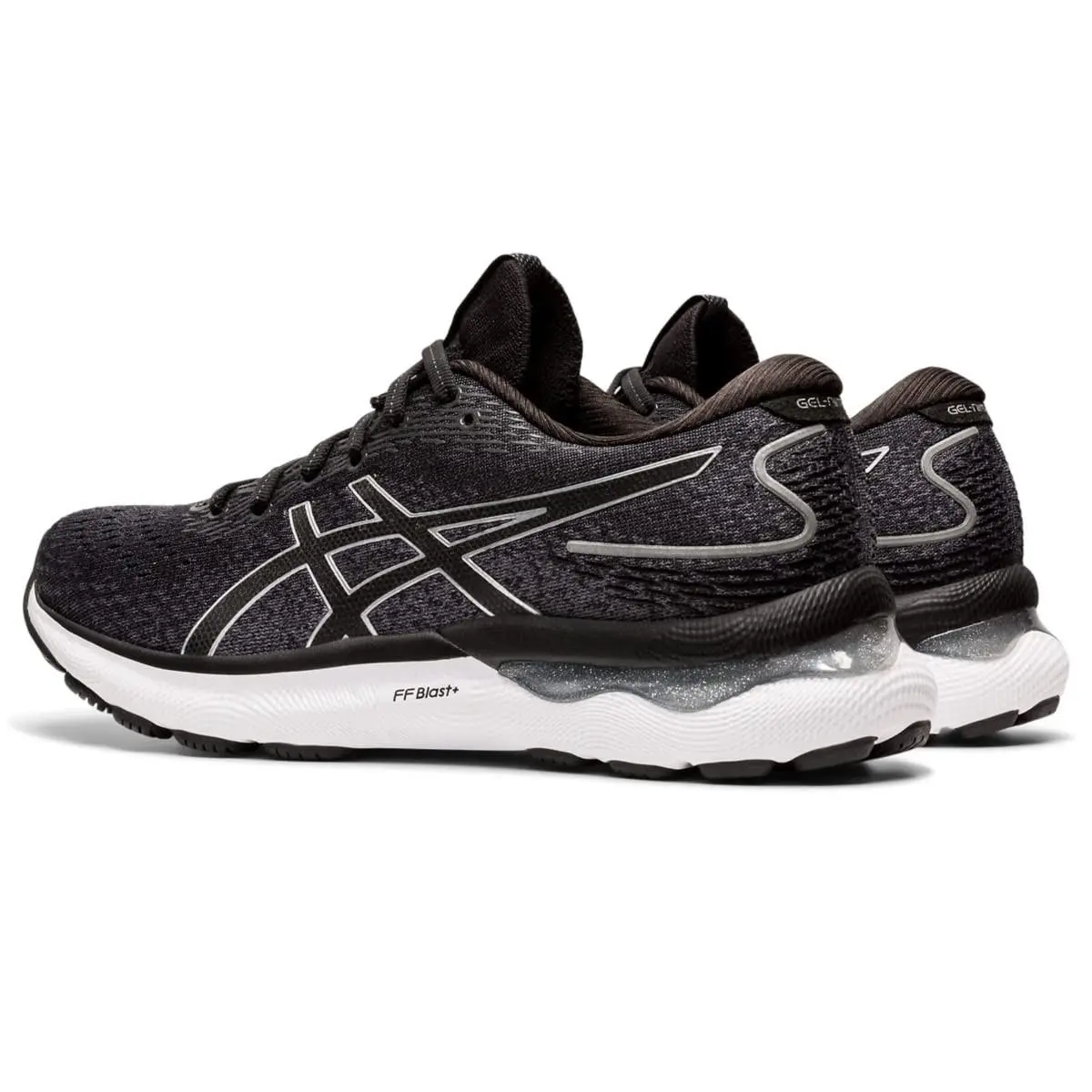 Size 11.5 - Asics Women`s Gel-nimbus R 24 Black/pure Silver Wide- D