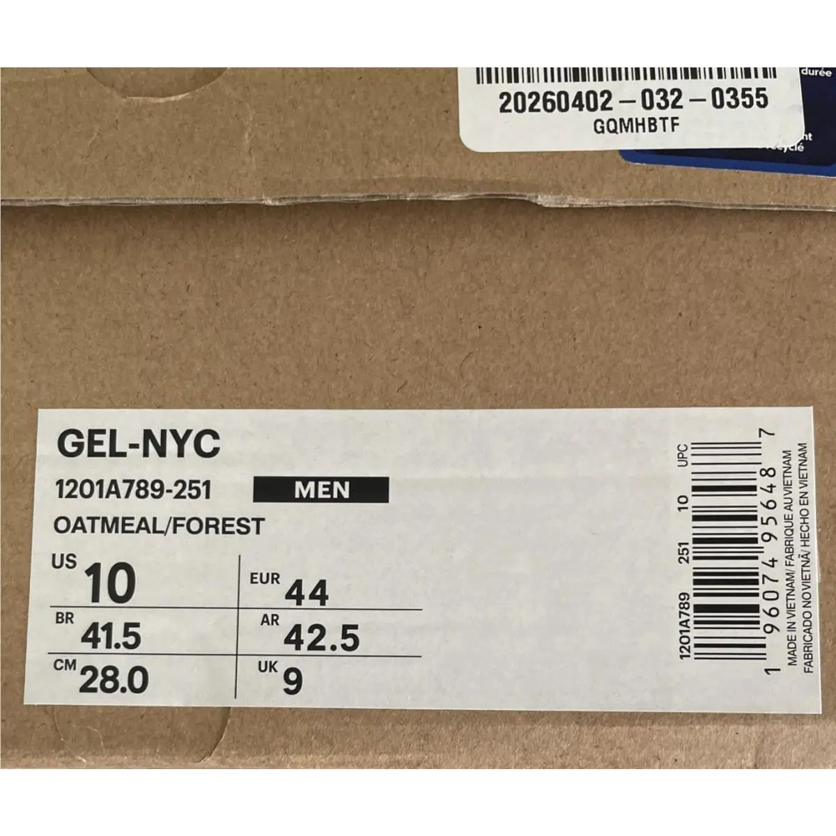 Asics shoes - ASICS Gel NYC - Gel NYC - 1201A789-251 - Oatmeal Forrest 7