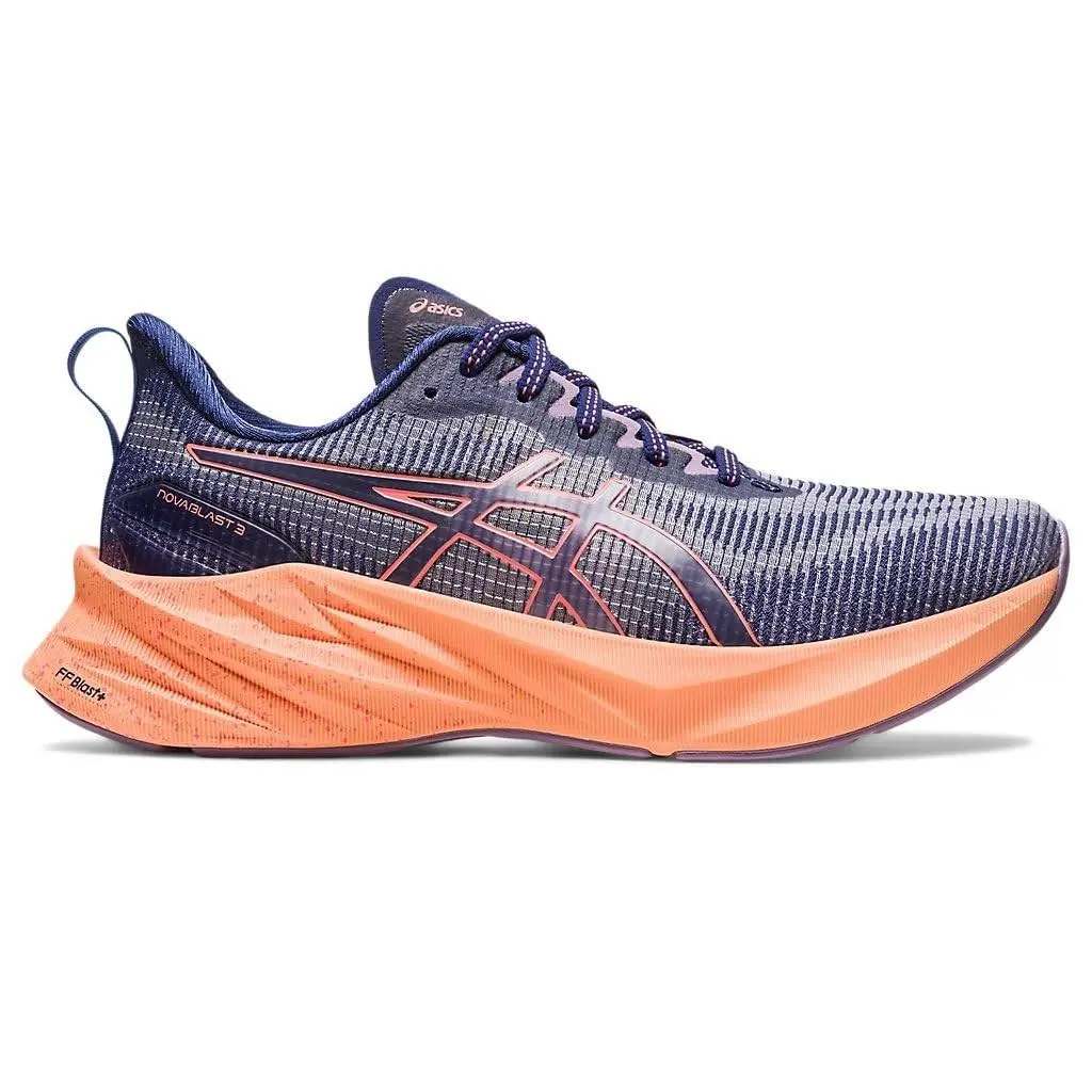 Asics Women`s Novablast 3 LE Running Shoes 11 US IS $150-RARE Color - Indigo Blue/Papaya